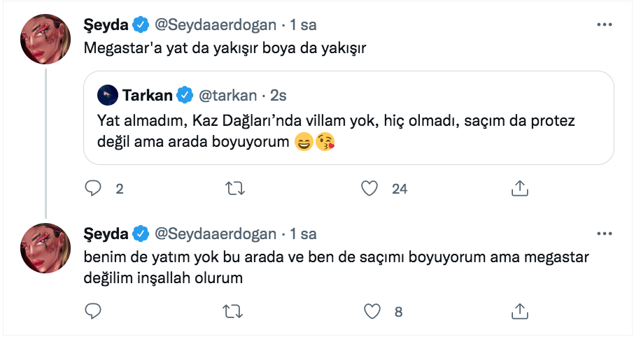 seyda erdogan dan tarkan in yat aciklamasina olay yorum